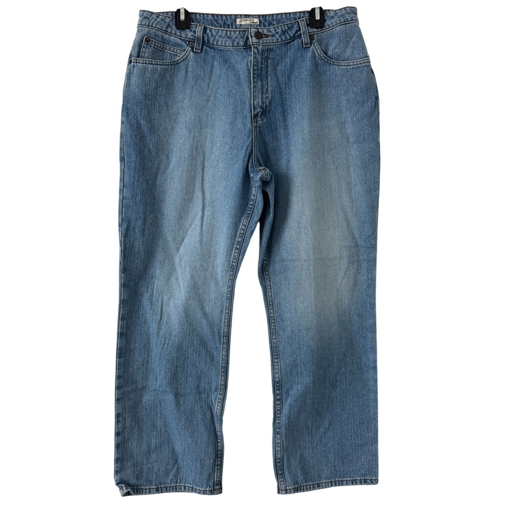 St. John's Bay Relaxed Fit Light Wash Straight Leg Jeans Womens 16S Blue Cotton